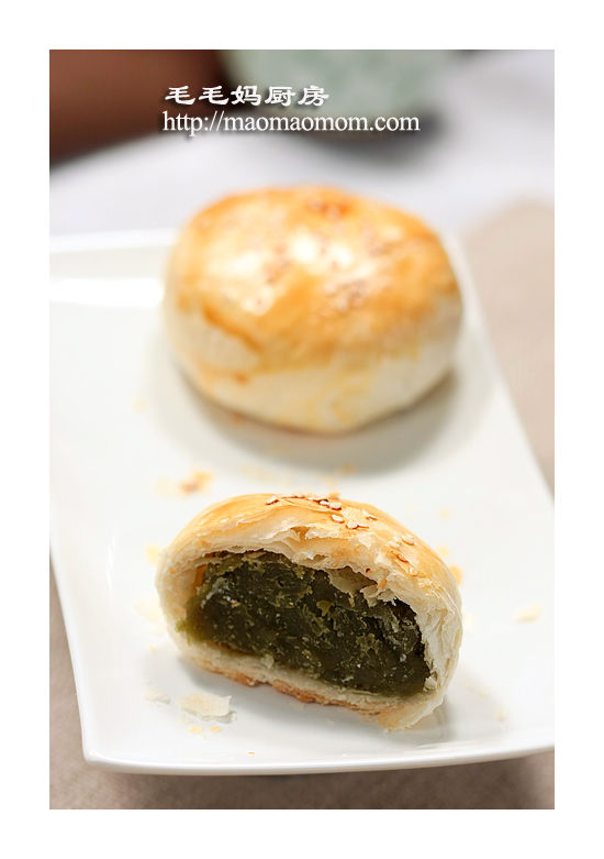 抹茶绿豆椪31 榨菜鲜肉月饼 SuZhou style mooncake with meat filling