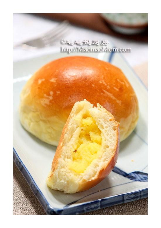 奶黄馅面包2 【奶黄馅面包】+微波炉做奶黄馅 by 毛毛妈