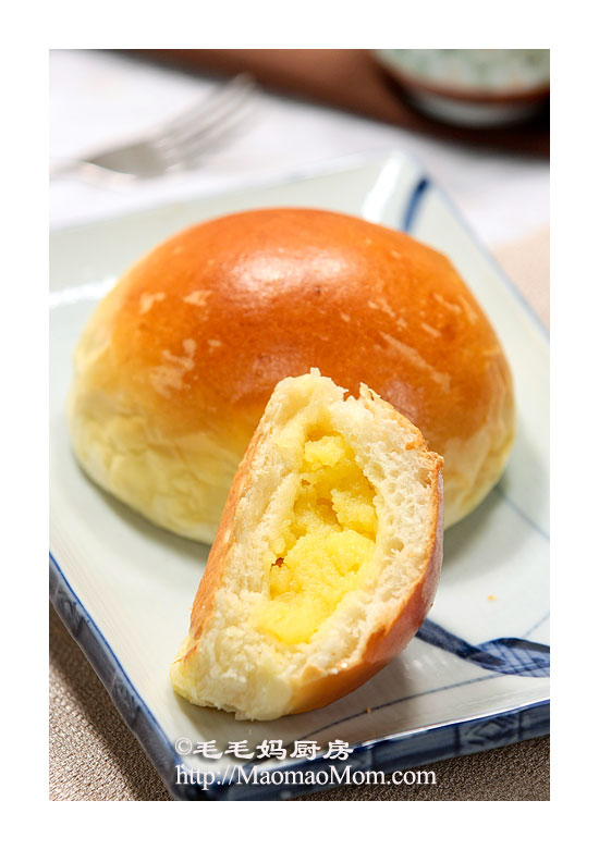 奶黄馅面包3 【奶黄馅面包】+微波炉做奶黄馅 by 毛毛妈