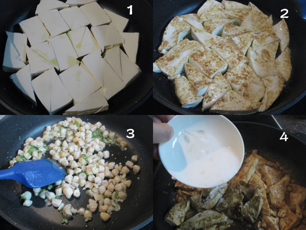 干贝烩豆腐2 【Braised Tofu with Dried Scallop】