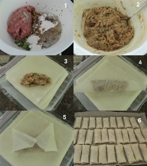 虾仁肉春卷1 【Baked Spring Rolls with Pork and Shrimp】