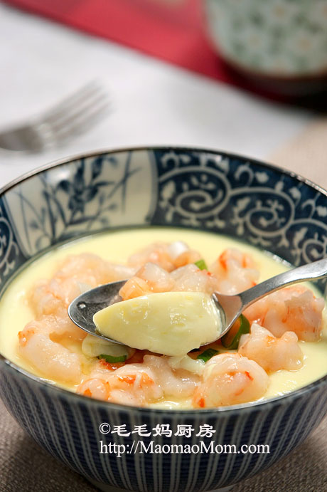 Chinese steamed eggs with shrimp - smelly lunchbox