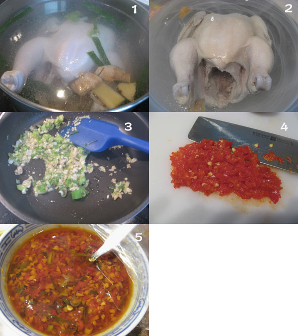  【Chinese Boiled Chicken with Hot Pepper Relish】