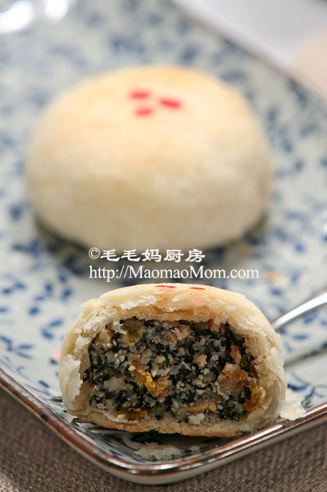 苏式椒盐月饼f2 SuZhou style mooncake with meat filling 榨菜鲜肉月饼