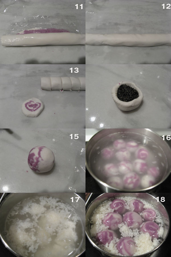 云石汤圆2 【Purple Marble Tang Yuan   Glutinous Rice Balls】