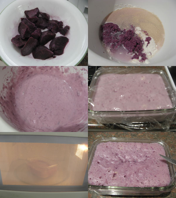 紫薯发糕1 Microwave 【Purple Yam Cake】