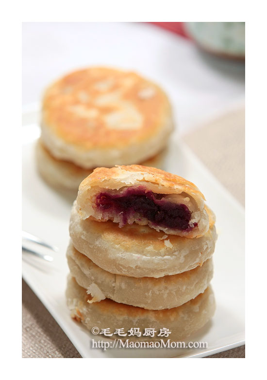 紫薯酥饼F1 【Pan Fried Purple Sweet Potato Cakes】