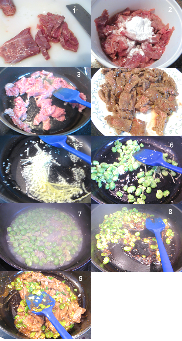 牛肉炒蚕豆1 【 Beef and Fava Bean Stir Fry】 【牛肉炒蚕豆】