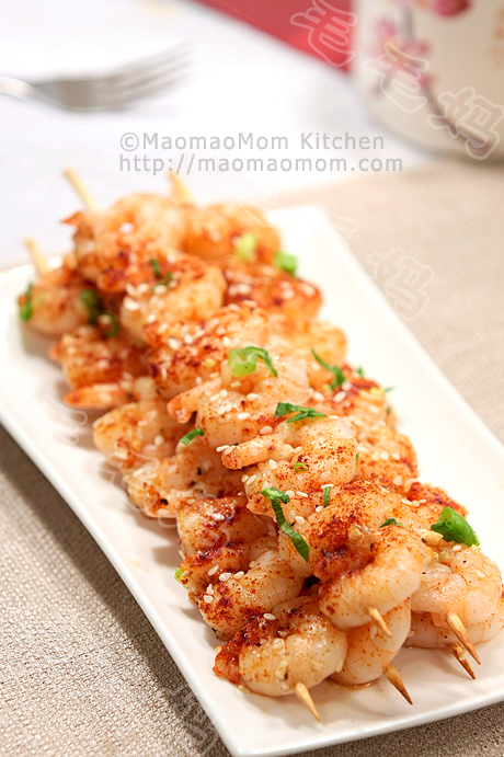  蒜蓉虾串Garlic Shrimp skewers