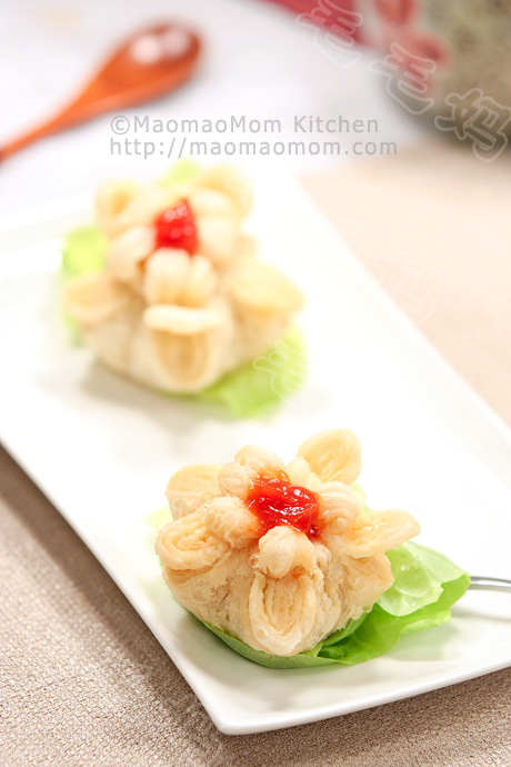 海棠酥Begonia blossoms -Shrimp phyllo puffs 
