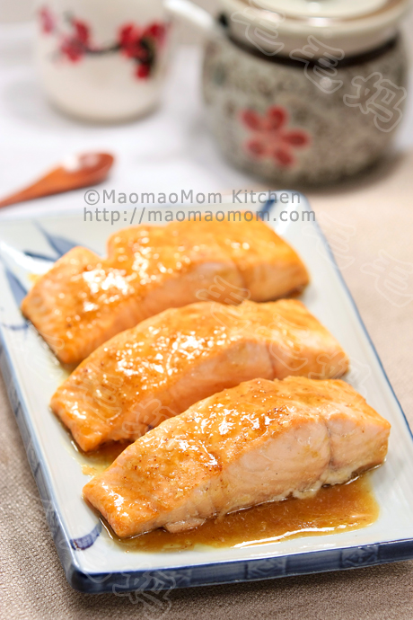 枫糖浆烤三文鱼Maple Mustard Salmon 