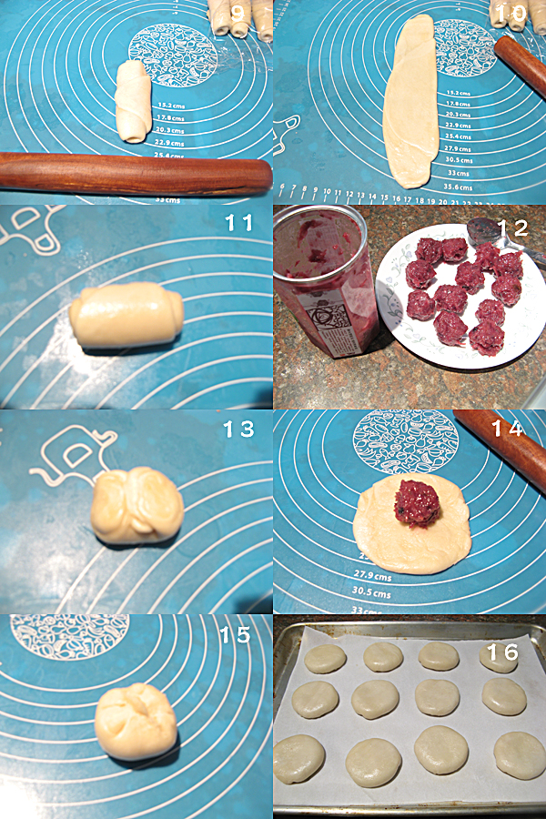 玫瑰酱酥饼2 Puff pastry cake with sugar rose filling 玫瑰酱酥饼
