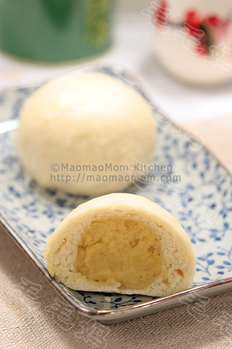 绿豆沙包final Steamed buns with mug bean filling 绿豆沙包