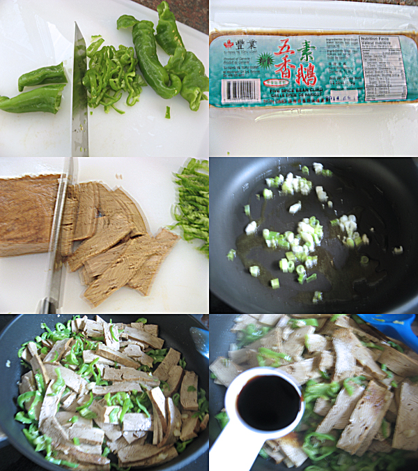  Green pepper and beancurd stir fry 青椒炒素鹅