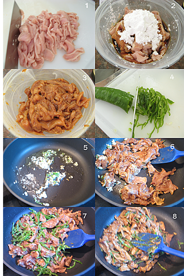  Pork and green pepper stir fry 青椒炒肉片