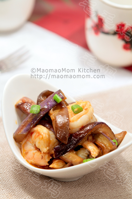 酱烧茄子虾final 酱烧茄子虾Eggplant and shrimp Stir Fry in fermented soy bean sauce