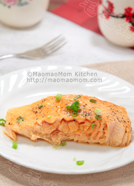 葱香烤三文鱼fianl 葱香烤三文鱼Baked salmon with green onion