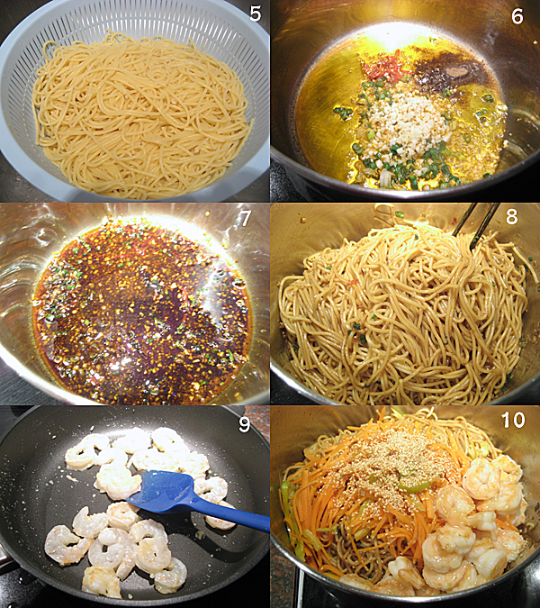 香辣虾仁拌面2 香辣虾仁拌面Cold spicy noodles with shrimps
