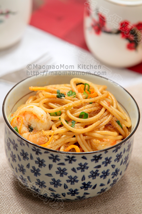 香辣虾仁拌面final 香辣虾仁拌面Cold spicy noodles with shrimps