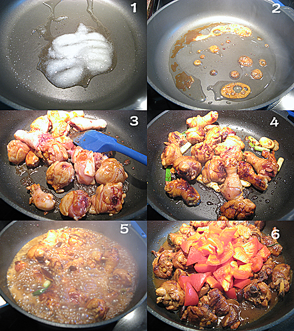  黄焖鸡Braised chicken in melted sugar and soy sauce