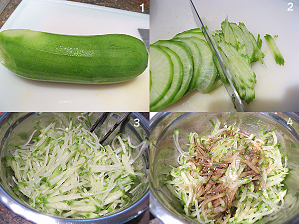  凉拌青头萝卜丝Green Daikon salad