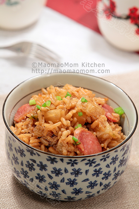  香肠木薯燕麦米饭Oat rice with sausage and yucca root