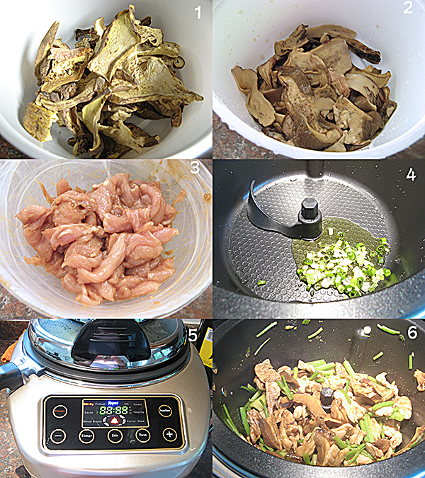  香芹牛肝菌炒肉片Chinese celery, boletus mushroom and pork stir fry