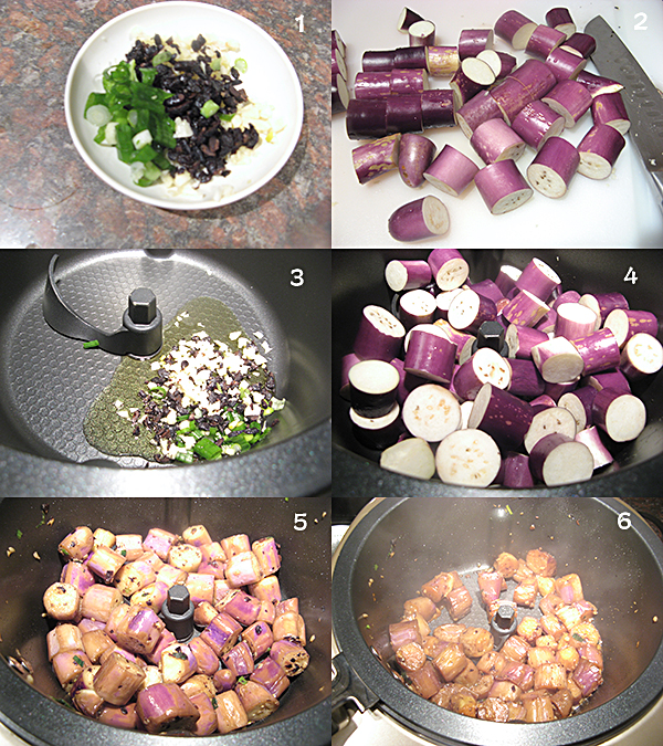  蒜蓉豆豉干煸茄子Eggplant Stir Fry in Fermented Black Bean Sauce
