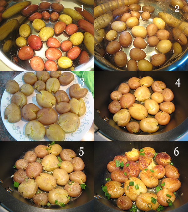 葱香煎土豆1 葱香煎土豆Pan Fried Baby Potatoes