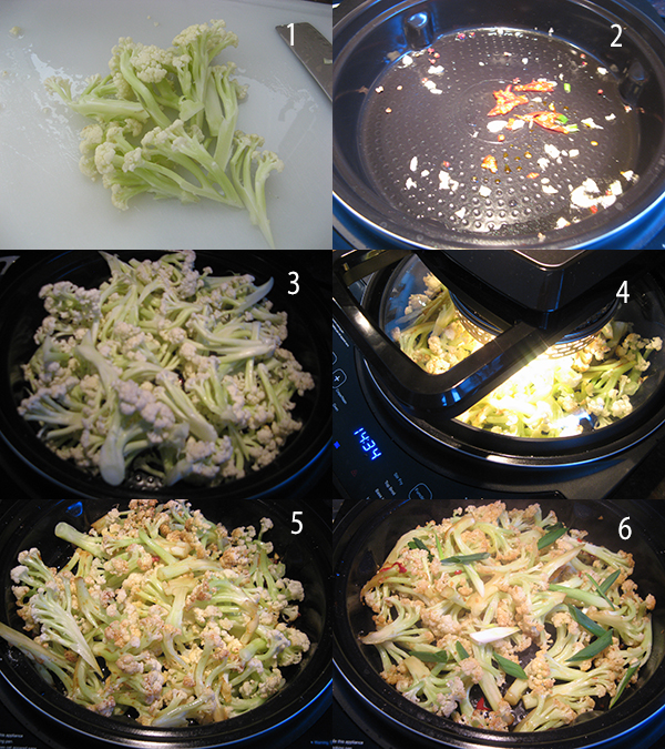  干煸花菜Air fryer Chinese cauliflower
