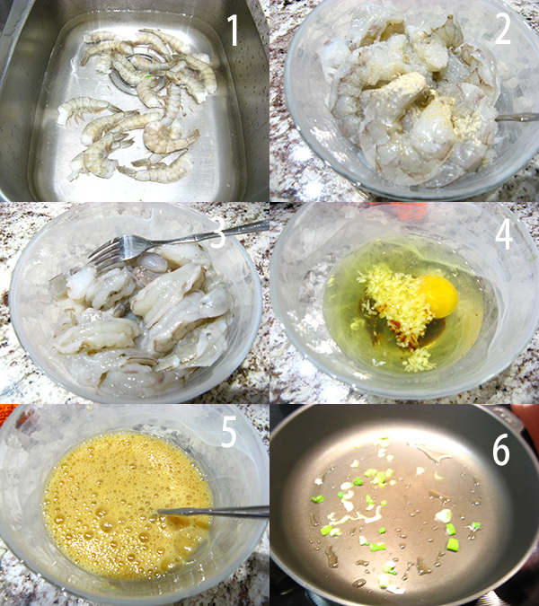 蟹味蛋炒虾1 Shrimp and egg stir fry