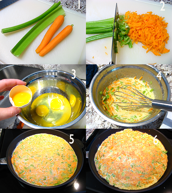  Carrot and celery pancake