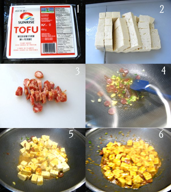  Chinese sausage and Tofu Stir Fry
