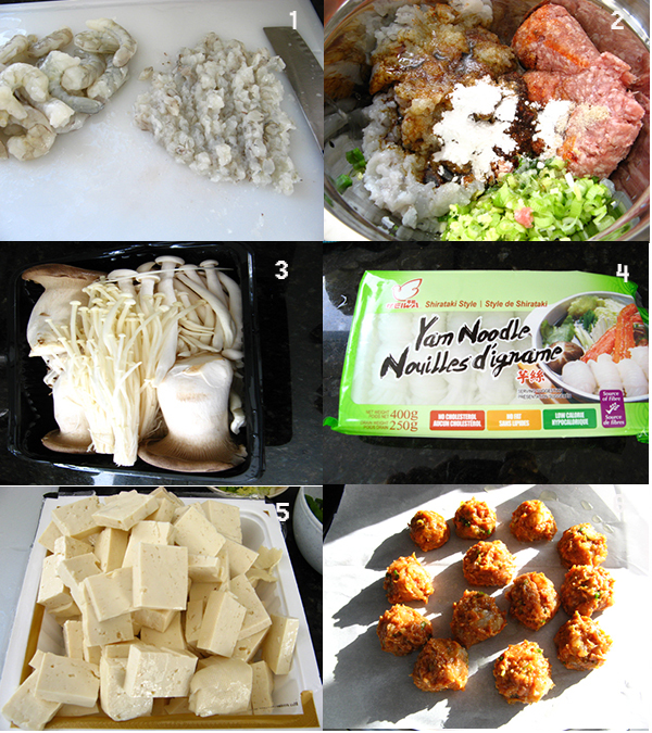  AirGo Braised Tofu Mushrooms Yam Noodle Shrimp pork balls