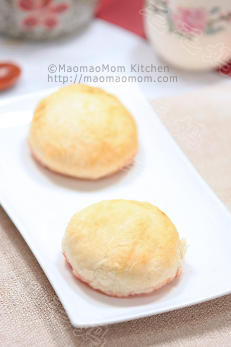Puff pastry cake with sugar rose filling 玫瑰酱酥饼 | MaomaoMom® Kitchen 毛毛妈厨房